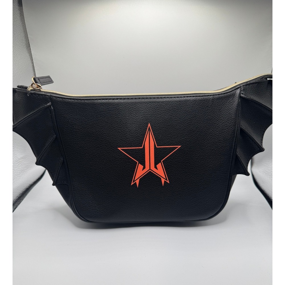 Jeffree Star Bat Wing Star Logo Black Makeup Bag Cosmetic Zipper Pouch